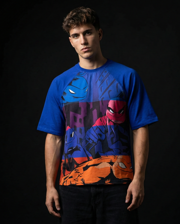 Ninja Turtles Cyan Oversized Raglan T-shirt