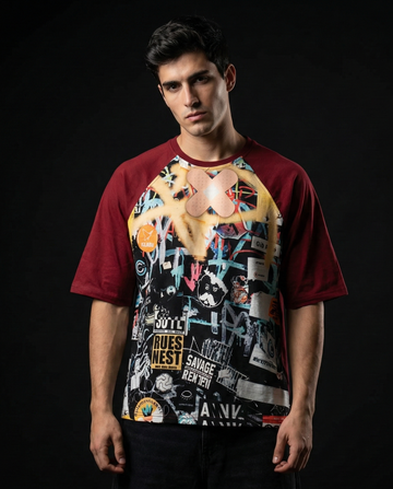 Young Dumb Broke Oversized Raglan T-shirt