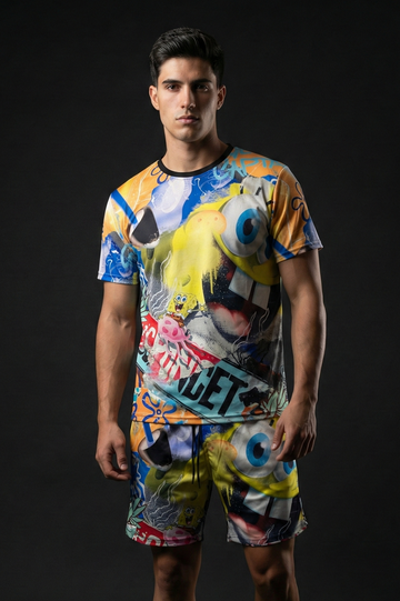 Spongebob Fun Mag Tshirt and Shorts Combo