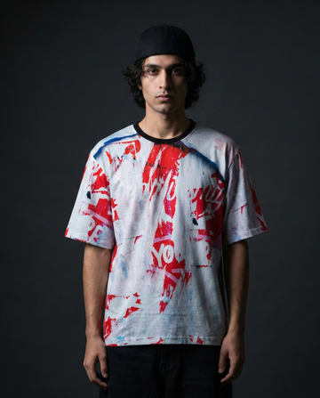 Torn Typo Oversized T-shirt 50% OFF