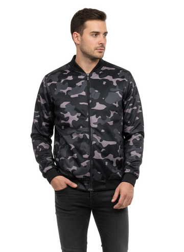 Camo Black Bomber Jacket