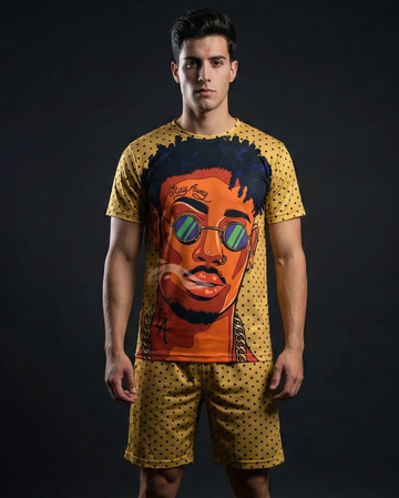 HipHop Blues T-shirt and Shorts Combo