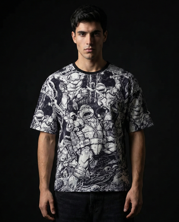 Ninja Turtles Retro Sketch Oversized T-shirt