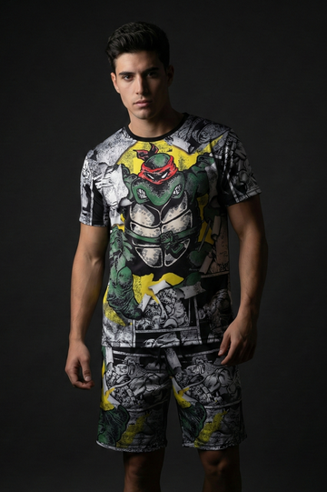 Ninja Turtles Poster Blast Tshirt and Shorts Combo