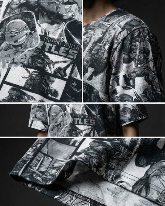 Ninja Turtles Prime Monochrome Oversized T-shirt