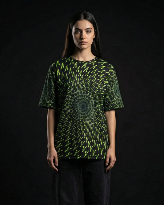 Neon Illusion Oversized T-shirt 50% OFF