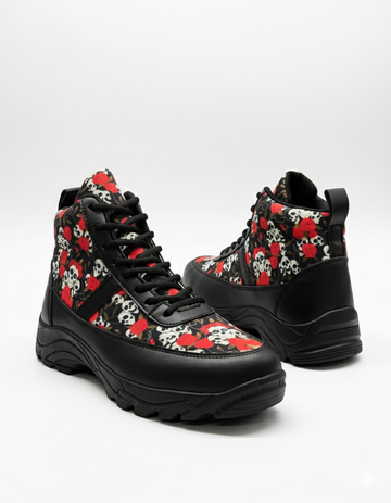 Skull Roses Top Canvas Sneakers
