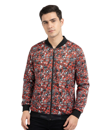 Red Anime Bomber Jacket
