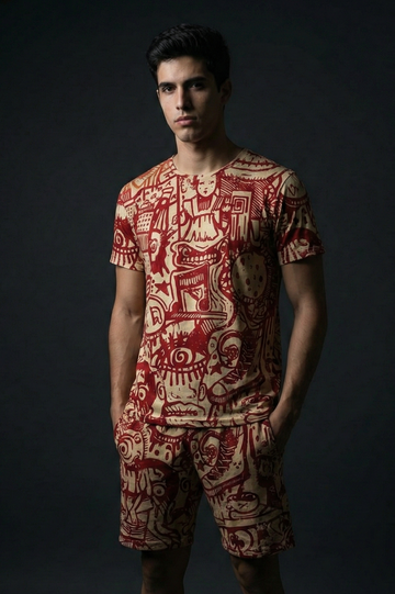 Retro T-shirt and Shorts Combo