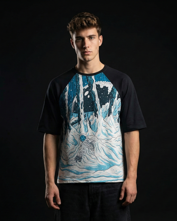 Astro Yeti Oversized Raglan T-shirt 50% off