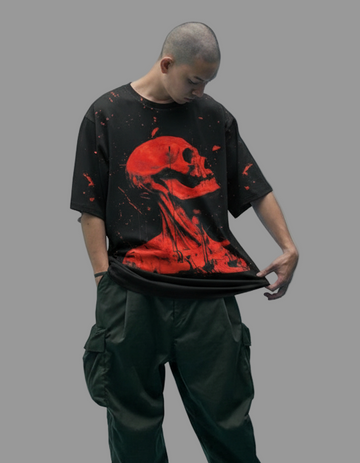 Dead Yet Black Oversized Tshirt