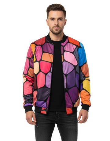 Mosaic Bomber Jacket