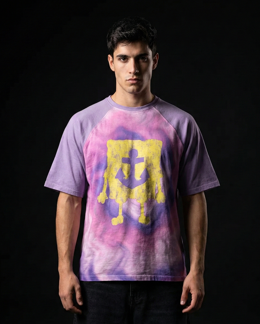 Spongebob Anchor Oversized Raglan T-shirt