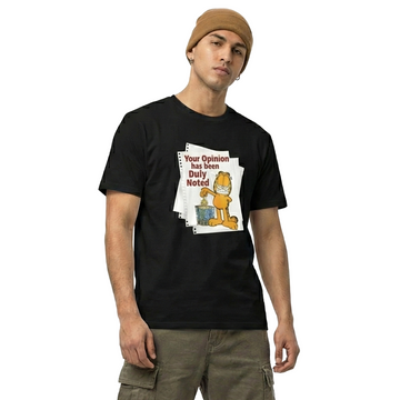 Garfield Opinion Noted 100% Cotton T-shirt