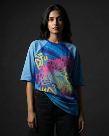DJ Zombie Oversized Raglan T-shirt