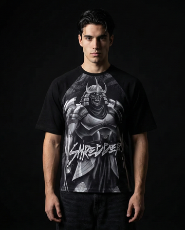 Ninja Turtles Shredder Monochrome Oversized Raglan T-shirt