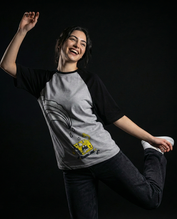 Spongebob Wave Run Oversized Raglan T-shirt