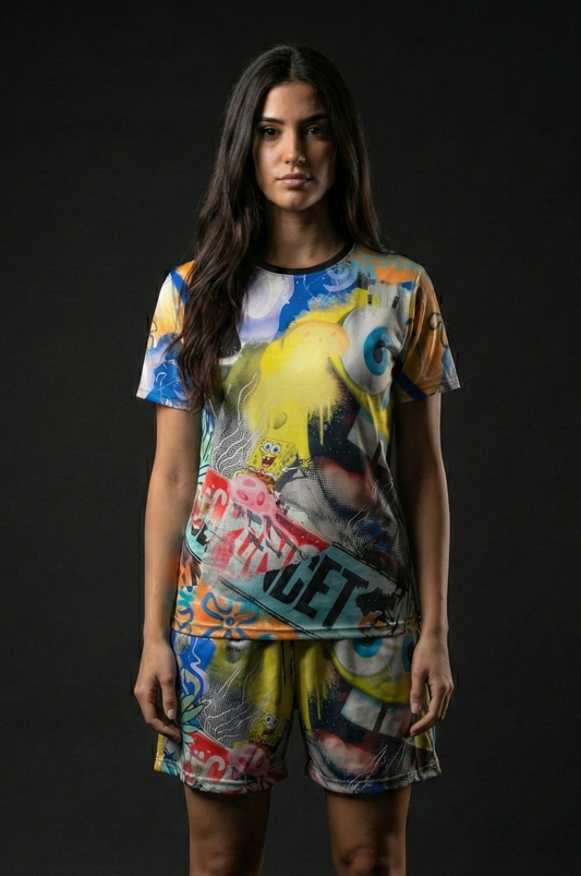 Spongebob Fun Mag Tshirt and Shorts Combo