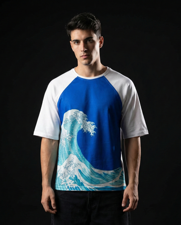 Waves Oversized Raglan T-shirt 50% off