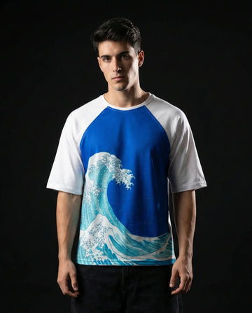 Waves Oversized Raglan T-shirt