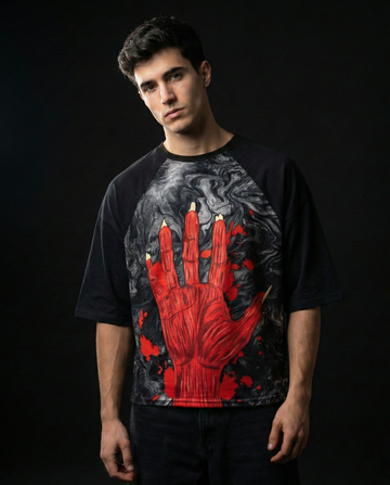 Bloody Claw Oversized Raglan T-shirt