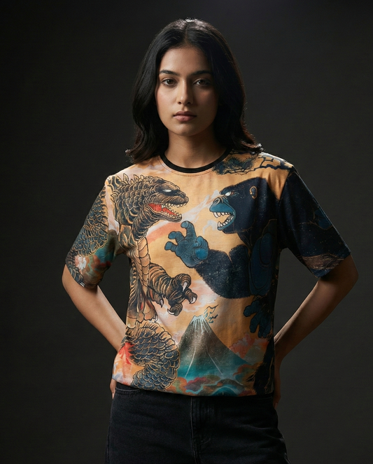 Kaiju Duel Oversized T-shirt 50% off