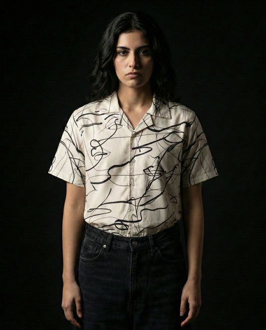 Drawn on White Shirt