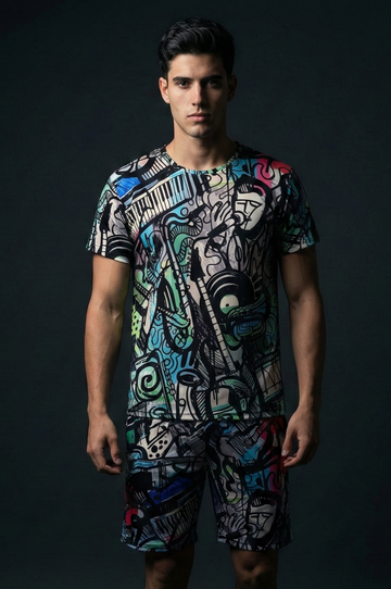Soul Music T-shirt and Shorts Combo