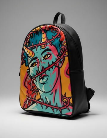 Thorns D Faux Leather Backpack