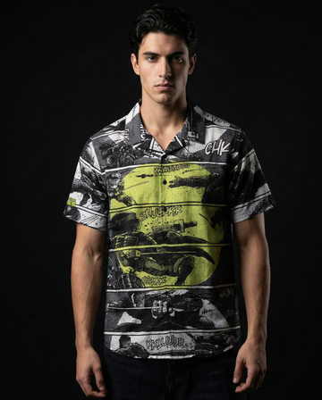 Ninja Turtles Combat Comics Buttoned Shirt