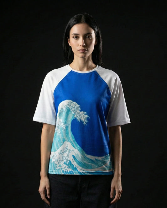 Waves Oversized Raglan T-shirt