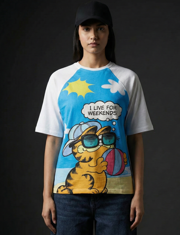 Garfield Weekends Oversized Raglan T-shirt