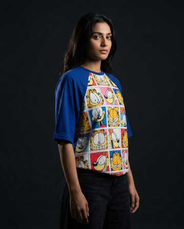 Garfield Grid Oversized Raglan T-shirt