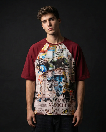 Ruined Magazines Oversized Raglan T-shirt