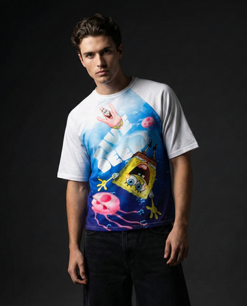 Spongebob Dive Deep Oversized Raglan T-shirt