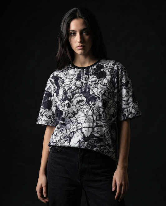 Ninja Turtles Retro Sketch Oversized T-shirt