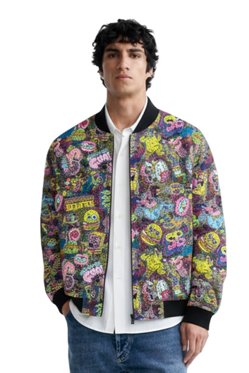 Spongebob Not Afraid To Be Square Bomber Jacket
