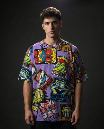 Ninja Turtles Enemies Oversized T-shirt