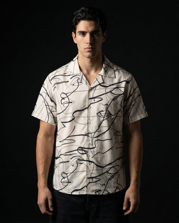 Drawn on White Shirt