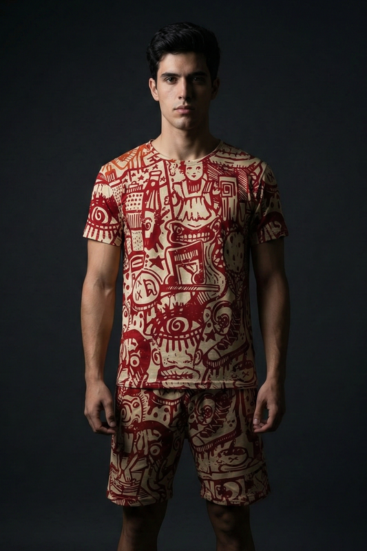 Retro T-shirt and Shorts Combo