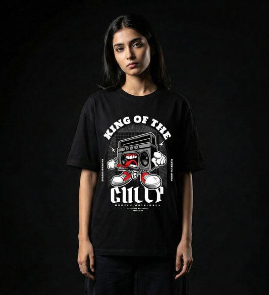 Hustle King Of The Gully 100% Cotton Oversized Tshirt