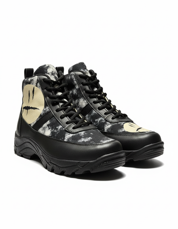 Wicked Smiley High Top Canvas Sneakers