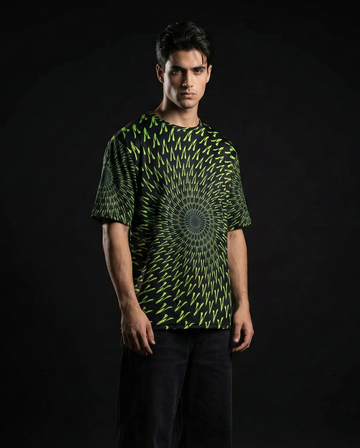 Neon Illusion Oversized T-shirt 50% OFF