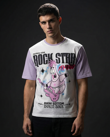 Spongebob Patrick Rockstar Oversized Tshirt