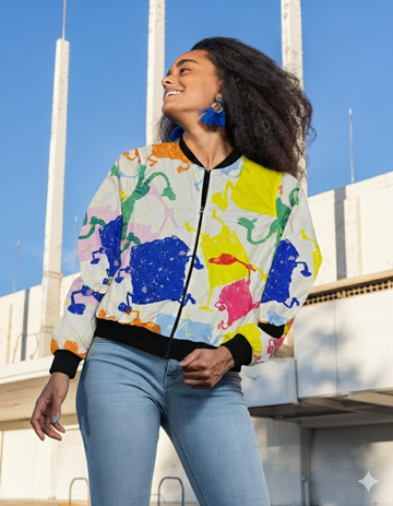 SpongeBob Abstract Bomber Jacket