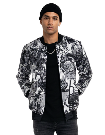 Ninja Turtles Prime Monochrome Bomber Jacket