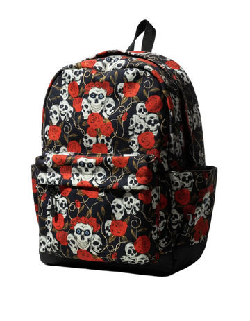 Skulls & Roses Canvas Backpack