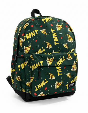 Ninja Turtles Pizza Green Canvas Backpack