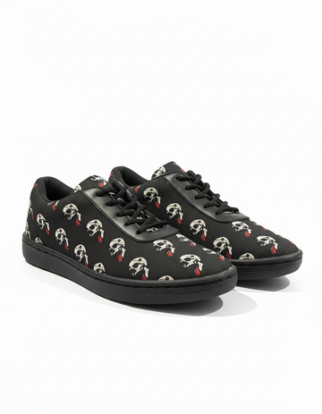 Trippy Skull Canvas Sneakers