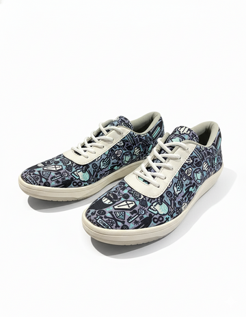 Grey Anime Canvas Sneakers